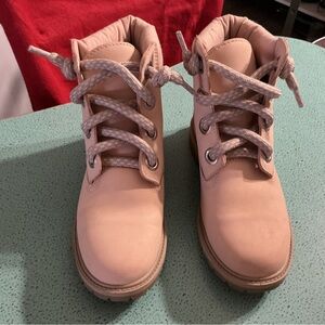 Timberland Women's Light Pink Lace Up Boots